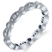 Stackable Diamond Eternity Ring White Gold
