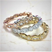 Stackable Diamond Eternity Ring Trio