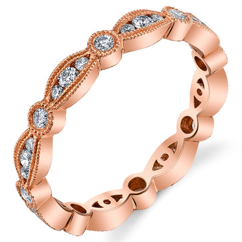 Stackable Diamond Eternity Ring rose gold