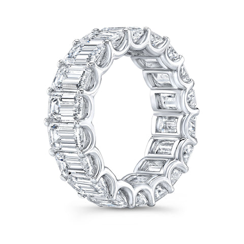 6 carat emerald cut eternity band