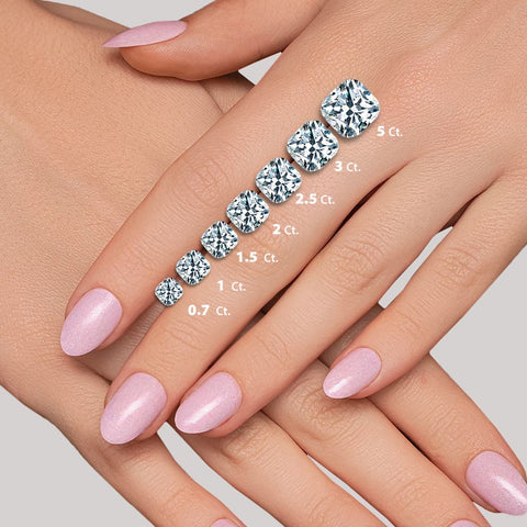 2.50 Ctw. 3-Stone Cushion Cut Ring & Half Moons F Color VS1 GIA Certified