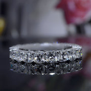 2.25 Ct. Half Eternity Cushion Cut Diamond Ring