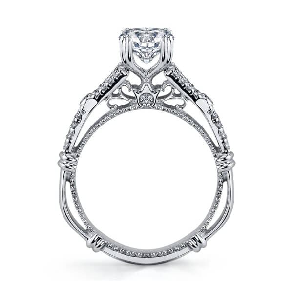 Round Cut Diamond Classic Verragio Parisian Double Prong Engagement Ring