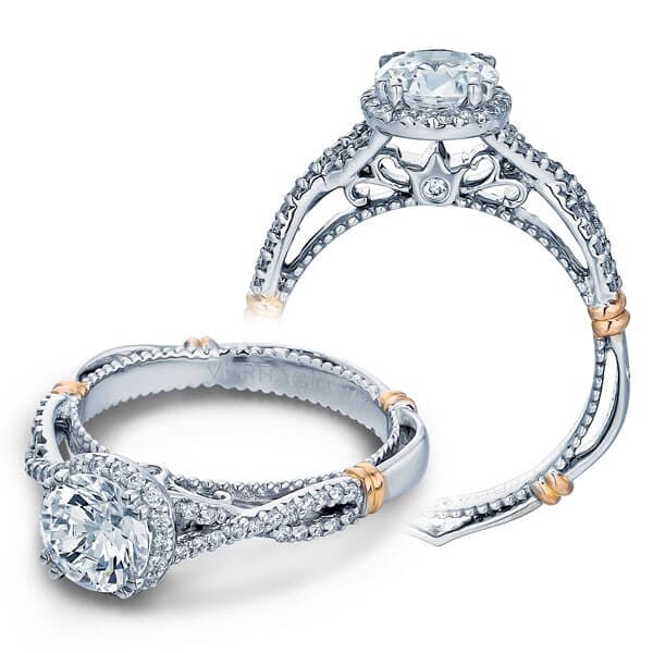 Halo Split Shank Verragio Parisian Engagement Ring –