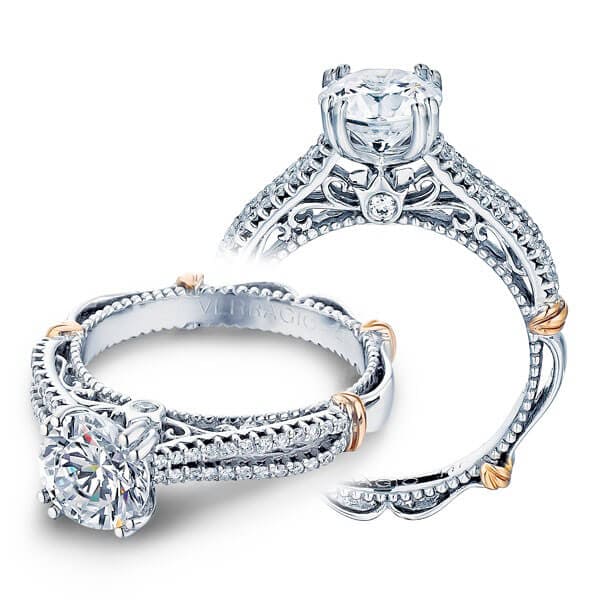 Verragio Parisian Double Prong Classic Round Cut Diamond Engagement Ring