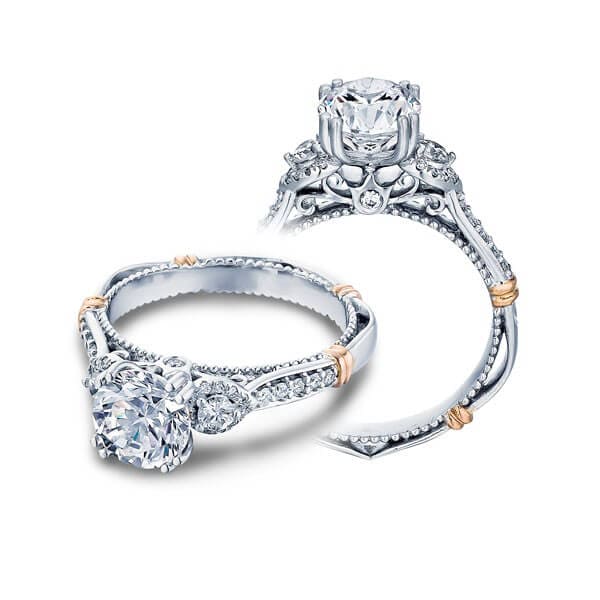 Verragio parisian classic round cut diamond engagement ring design