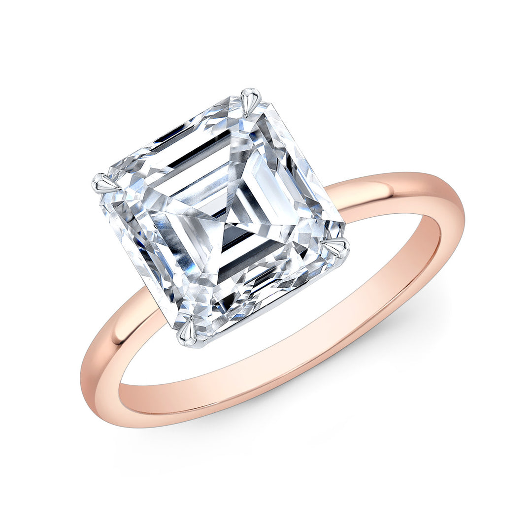1.20 Ct. Asscher Cut Diamond Engagement Ring Set G Color VS1 GIA Certified