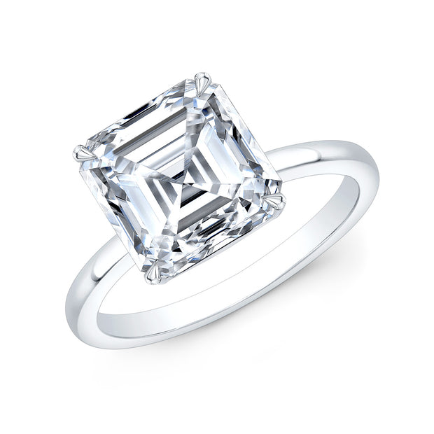 1.20 Ct. Asscher Cut Diamond Engagement Ring Set G Color VS1 GIA Certified