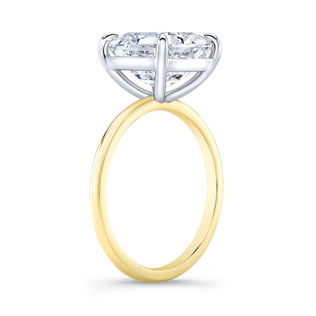 1.00 Ct. Thin Solitaire Asscher Cut Engagement Ring H Color VS1 GIA Certified