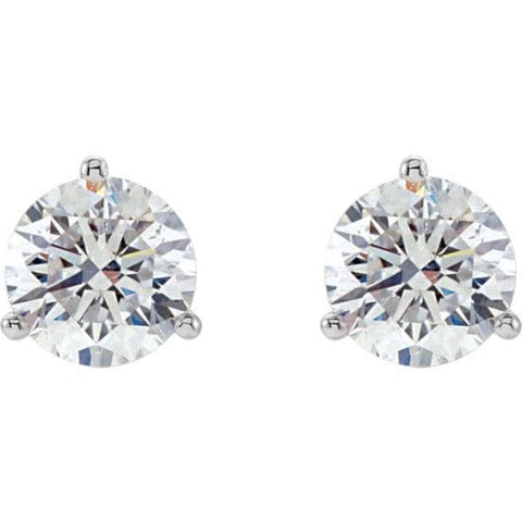 1.40 Ct. Round Cut Martini Diamond Stud Earrings F Color VS1 GIA Certified