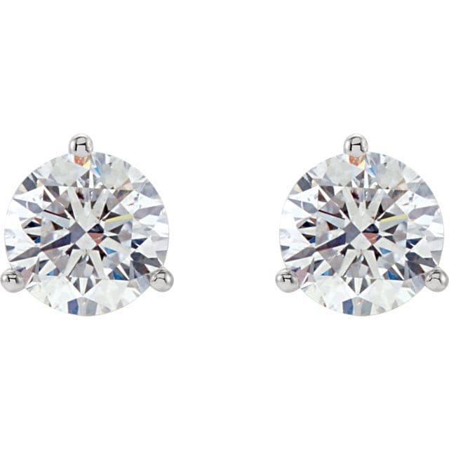 2 Carats Diamond Stud Earrings G Color VS2 GIA Certified 3X