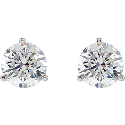 1.80 Ct. Round Cut Martini Diamond Stud Earrings H Color VS2 GIA Certified 3X