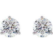 1.00 Ct. Round Cut Diamond Stud Earrings Martini Style H Color VS1 Clarity