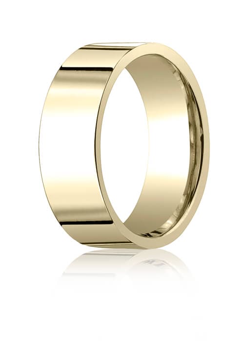 14k Yellow Gold 8.0mm Flat Comfort-Fit Ring - CF28014ky