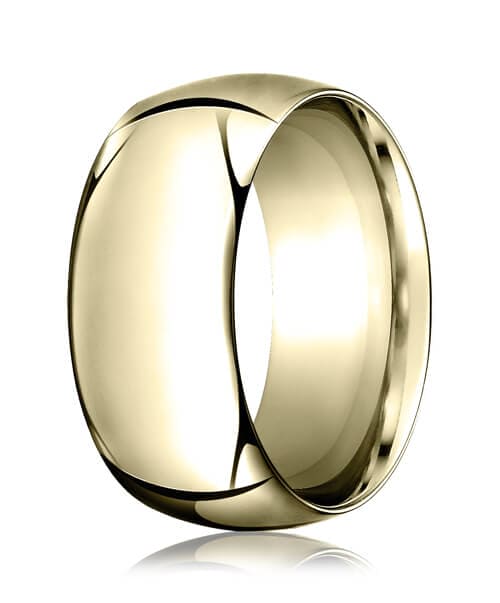 14k Solid Gold 10.0mm High Dome High Polished Band