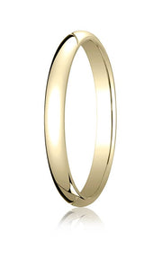 14k Yellow Gold 2.5mm Traditional Dome Oval Ring - 12514ky