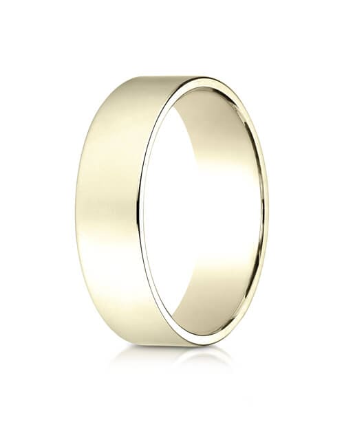 14K Yellow Gold 6.0mm Traditional Flat Ring - 26014ky