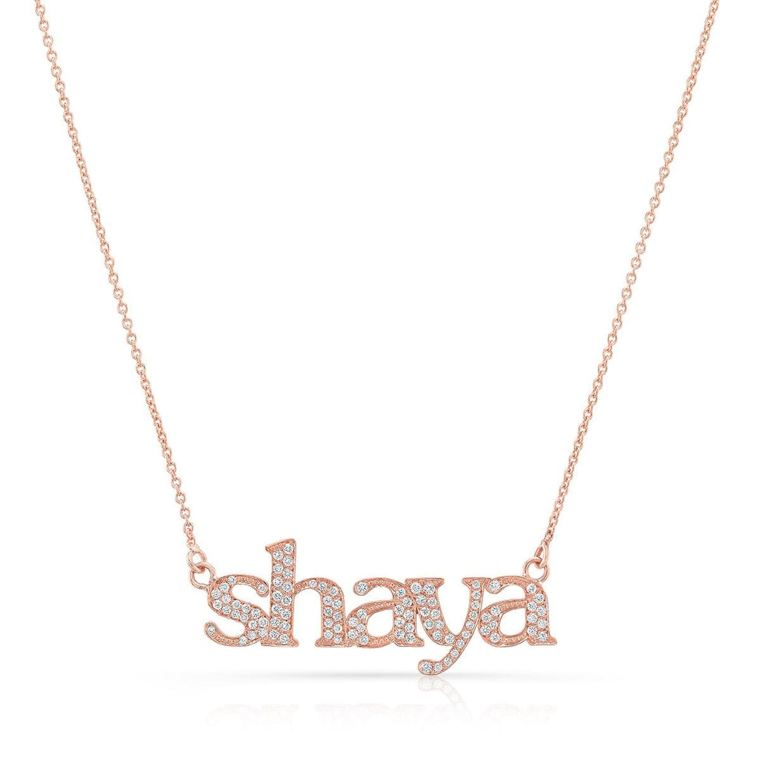 Custom Made Name Necklace with Diamonds