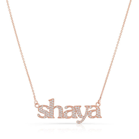 Custom Made Name Necklace with Diamonds – Kingofjewelry.com