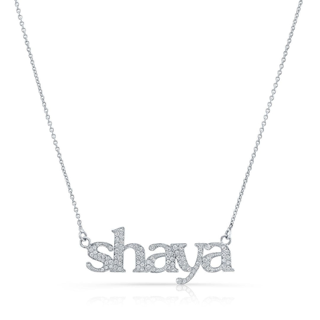 Custom Made Name Necklace with Diamonds