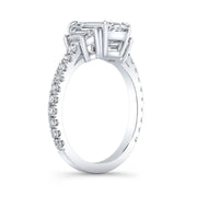 Emerald Cut with Trapezoids Diamond Ring