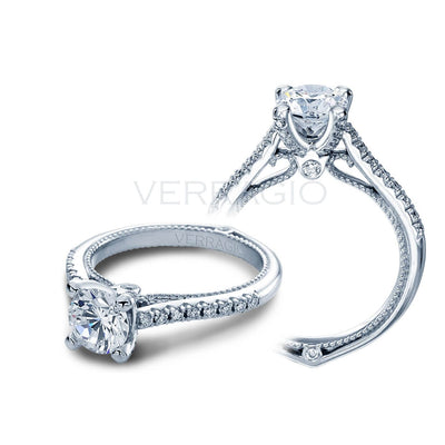 U- Pave Verragio Couture Round Brilliant Cut Diamond Engagement Ring