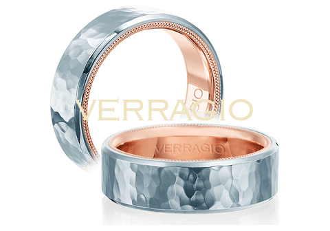 Hammered 14K Gold Band Comfort Fit by Verragio