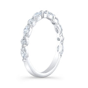 14k white gold wonderland diamond ring (marquise and round diamonds)