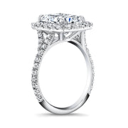 Split Shank Halo Engagement Ring Side View