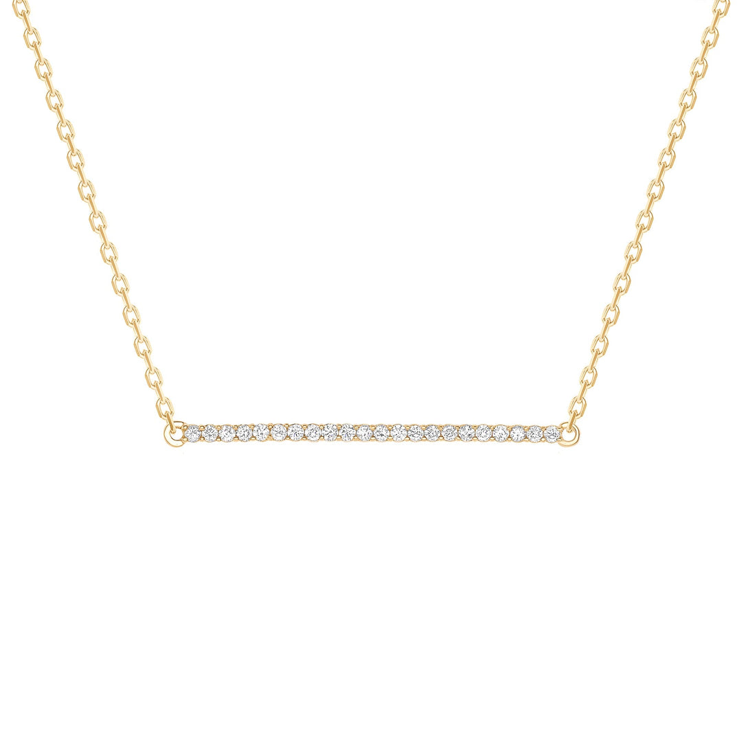 Horizontal Diamond Bar Necklace