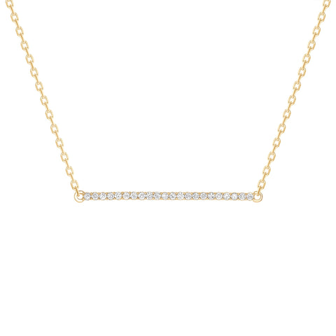 Horizontal Diamond Bar Necklace