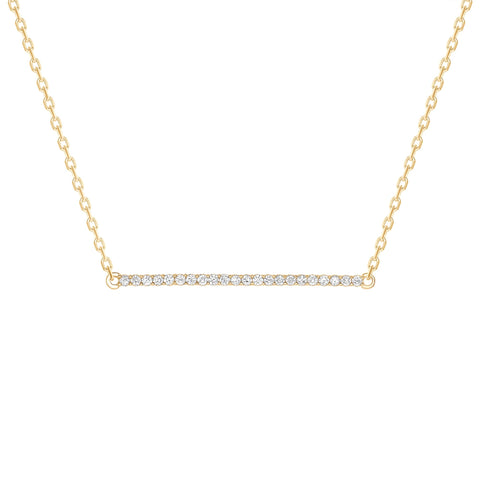 Horizontal Diamond Bar Necklace