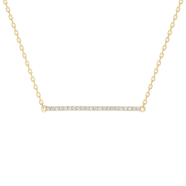 Horizontal Diamond Bar Necklace