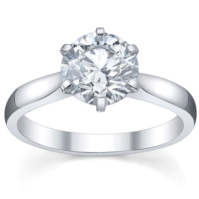 Graduate 6 prong solitaire engagement ring