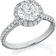 Halo Round Cut Diamond Engagement Ring