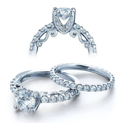 Round Cut Shared Prong Verragio Insignia Diamond Engagement Ring