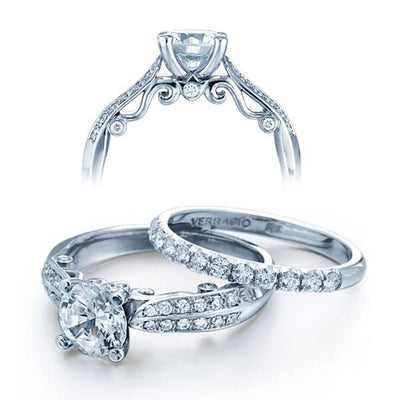 Double Row Round Brilliant Cut Diamond Verragio Insignia Engagement Ring