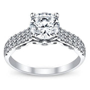 Double Row Round Brilliant Cut Diamond Verragio Insignia Engagement Ring