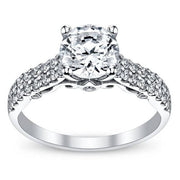Double Row Round Brilliant Cut Diamond Verragio Insignia Engagement Ring
