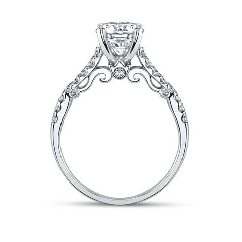 Double Row Round Brilliant Cut Diamond Verragio Insignia Engagement Ring