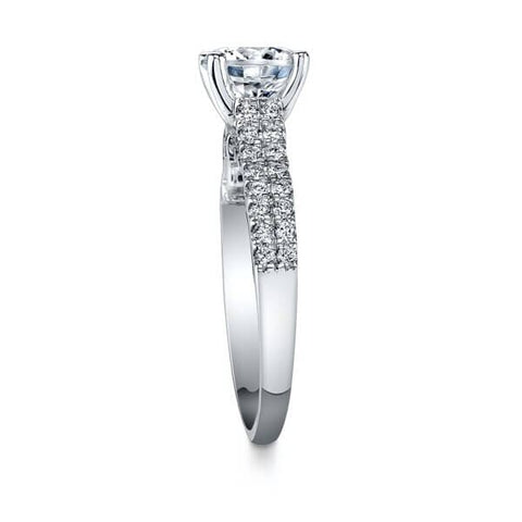 Double Row Round Brilliant Cut Diamond Verragio Insignia Engagement Ring