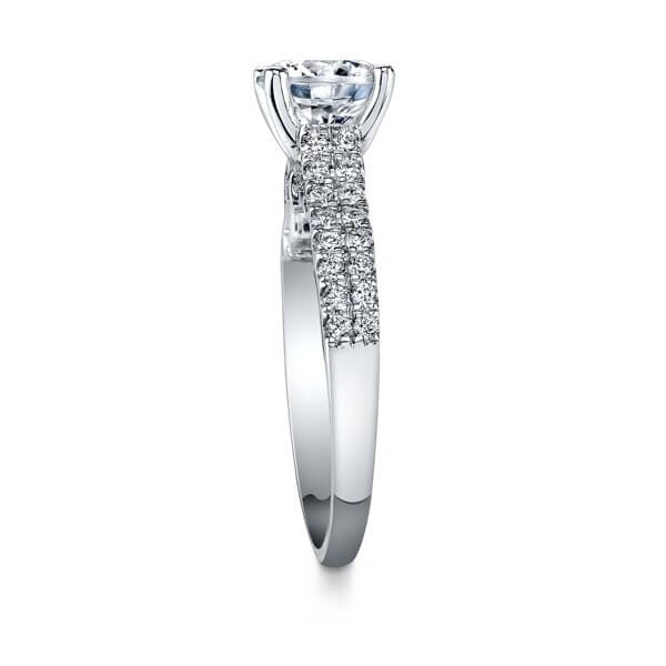 Double Row Round Brilliant Cut Diamond Verragio Insignia Engagement Ring