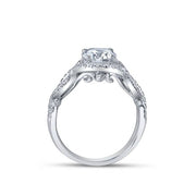 Halo Infinity Round Brilliant Cut Diamond Verragio Insignia Engagement Ring