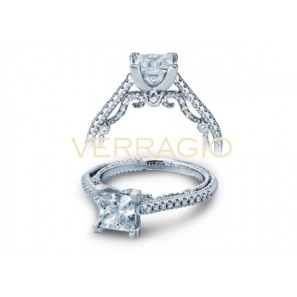 Verragio insignia u  pave princess cut diamond engagement ring