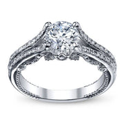 Verragio Insignia Split Shank Round Brilliant Cut Diamond Engagement Ring