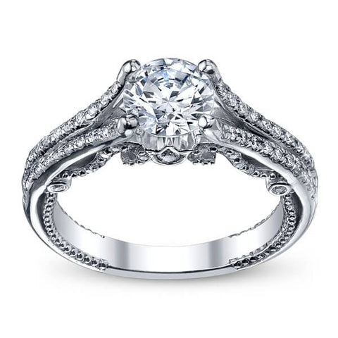 Verragio Insignia Split Shank Round Brilliant Cut Diamond Engagement Ring