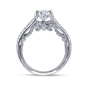 Verragio Insignia Split Shank Round Brilliant Cut Diamond Engagement Ring