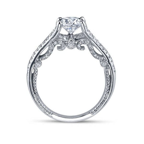 Verragio Insignia Split Shank Round Brilliant Cut Diamond Engagement Ring