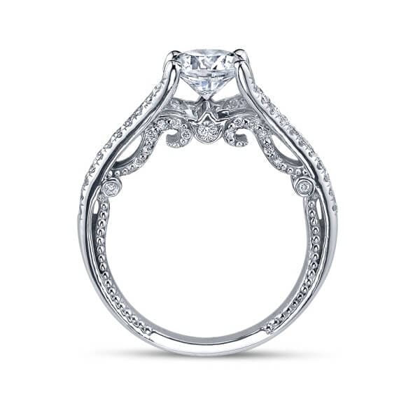 Verragio Insignia Split Shank Round Brilliant Cut Diamond Engagement Ring