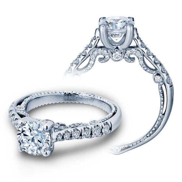 U  pave verragio insignia round brilliant cut diamond engagement ring